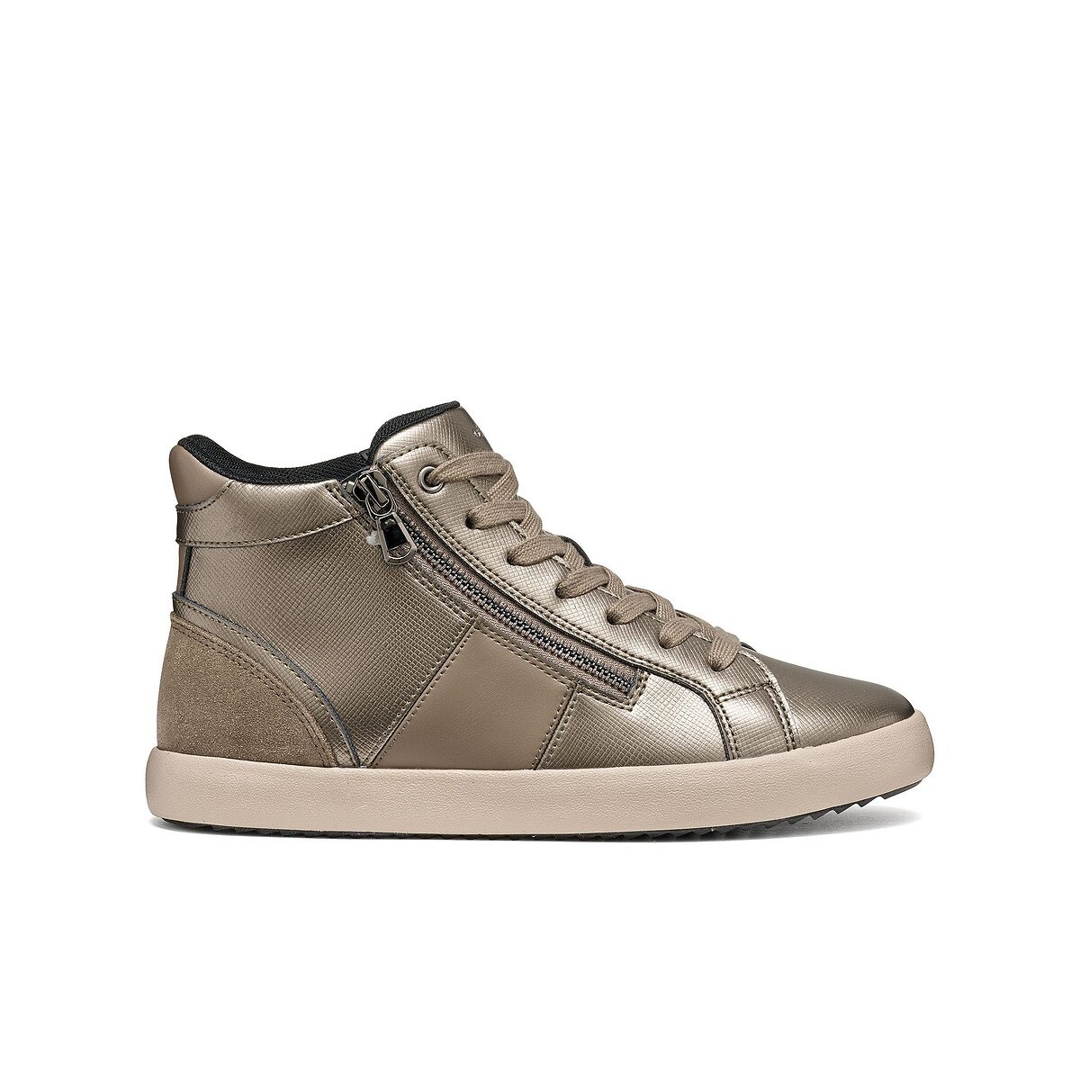 Zapatillas de caña alta transpirables, BLOMIEE marrón grisáceo, GEOX