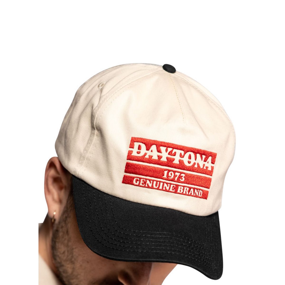 Casquette Glendive en coton écrue pourvue de broderies à l'avant beige, DAYTONA