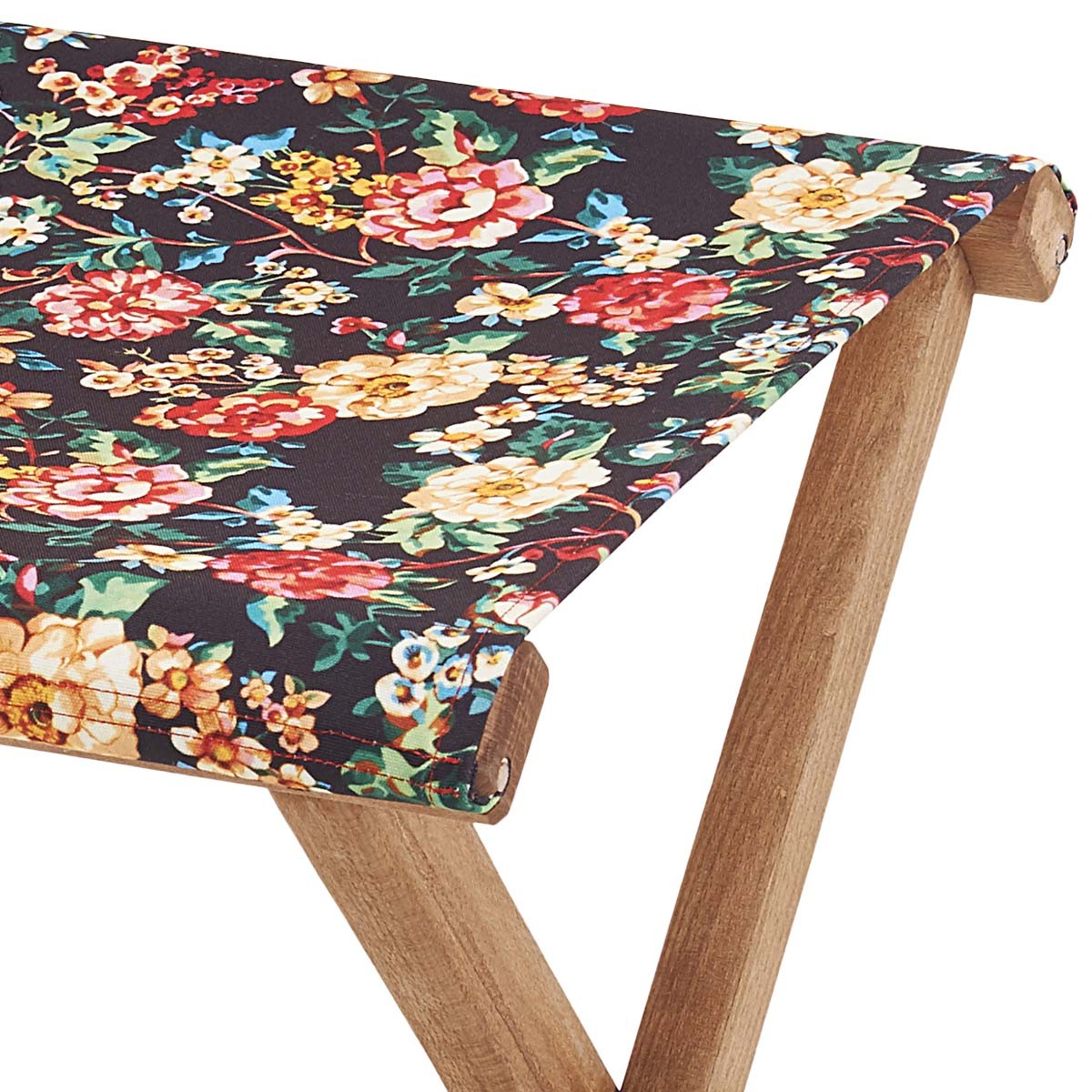Pliant pêcheur en eucalyptus et toile outdoor, AGAPE noir, VENT DE BOHÈME
