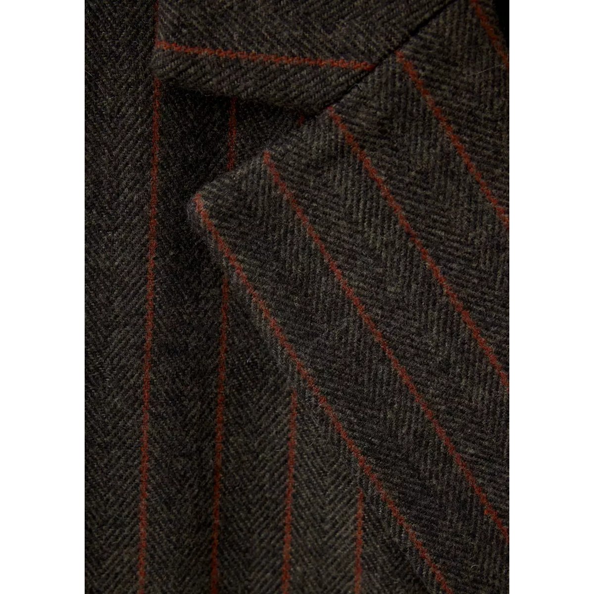 Manteau en mélange de laine à rayures chocolat, MANGO TEEN
