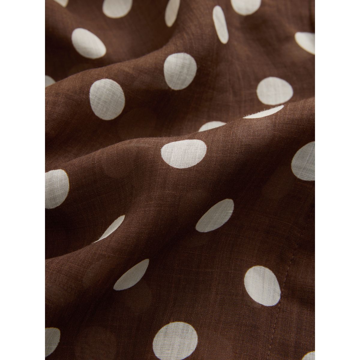 Chemise bomber légère à col montant pois marron chocolat/écru, NEXT