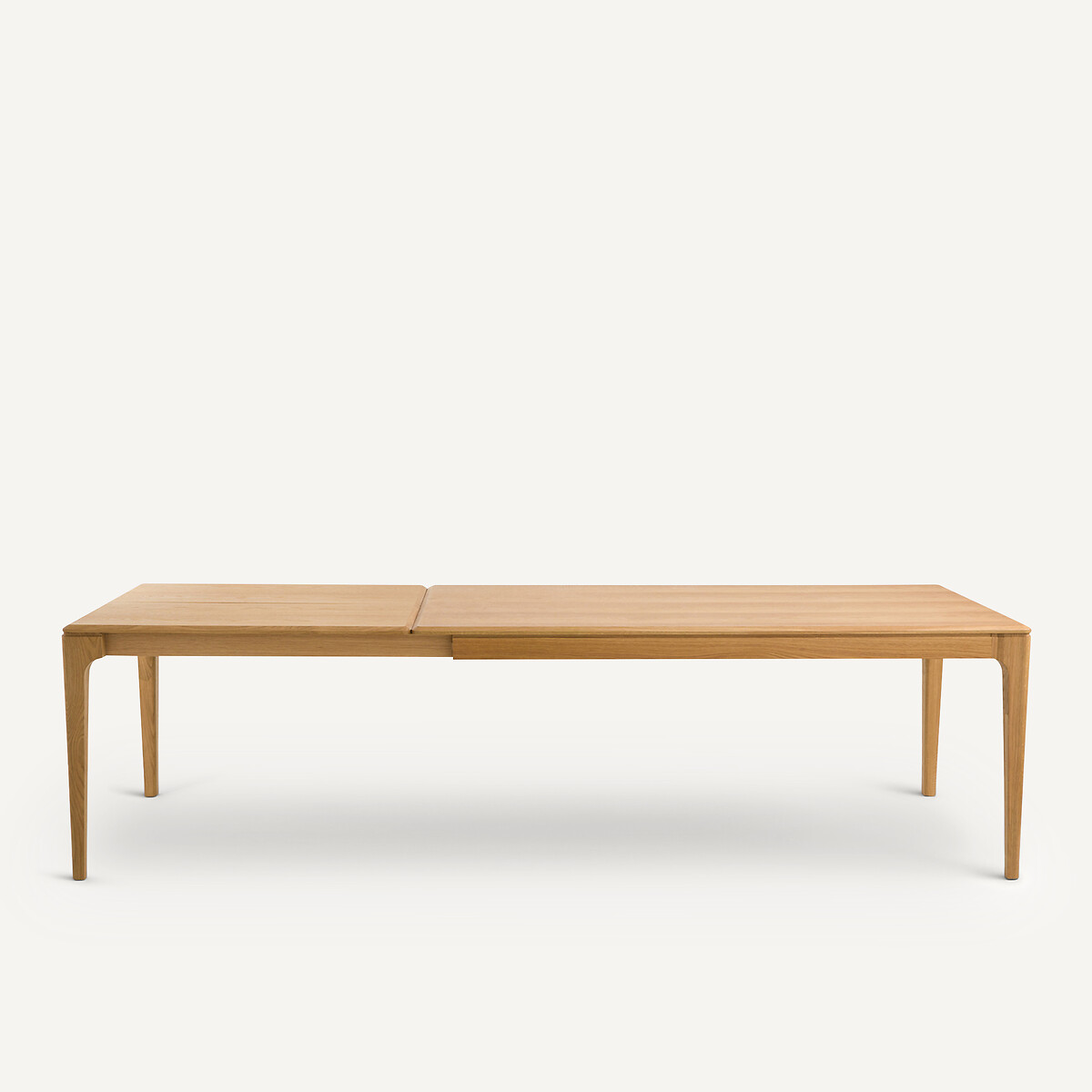 Table extensible en chêne massif et plaqué chêne, 8 à 12 couverts, SANARA chêne naturel, AM.PM