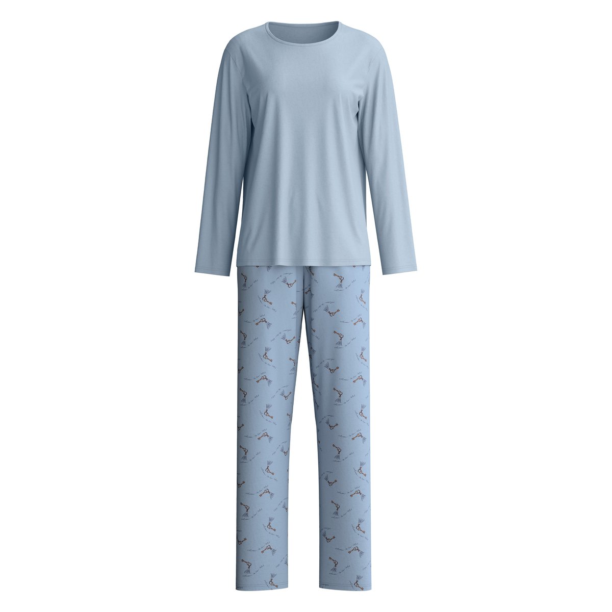 manches longues Coton HOTEL NIGHTS dusty grey, CALIDA