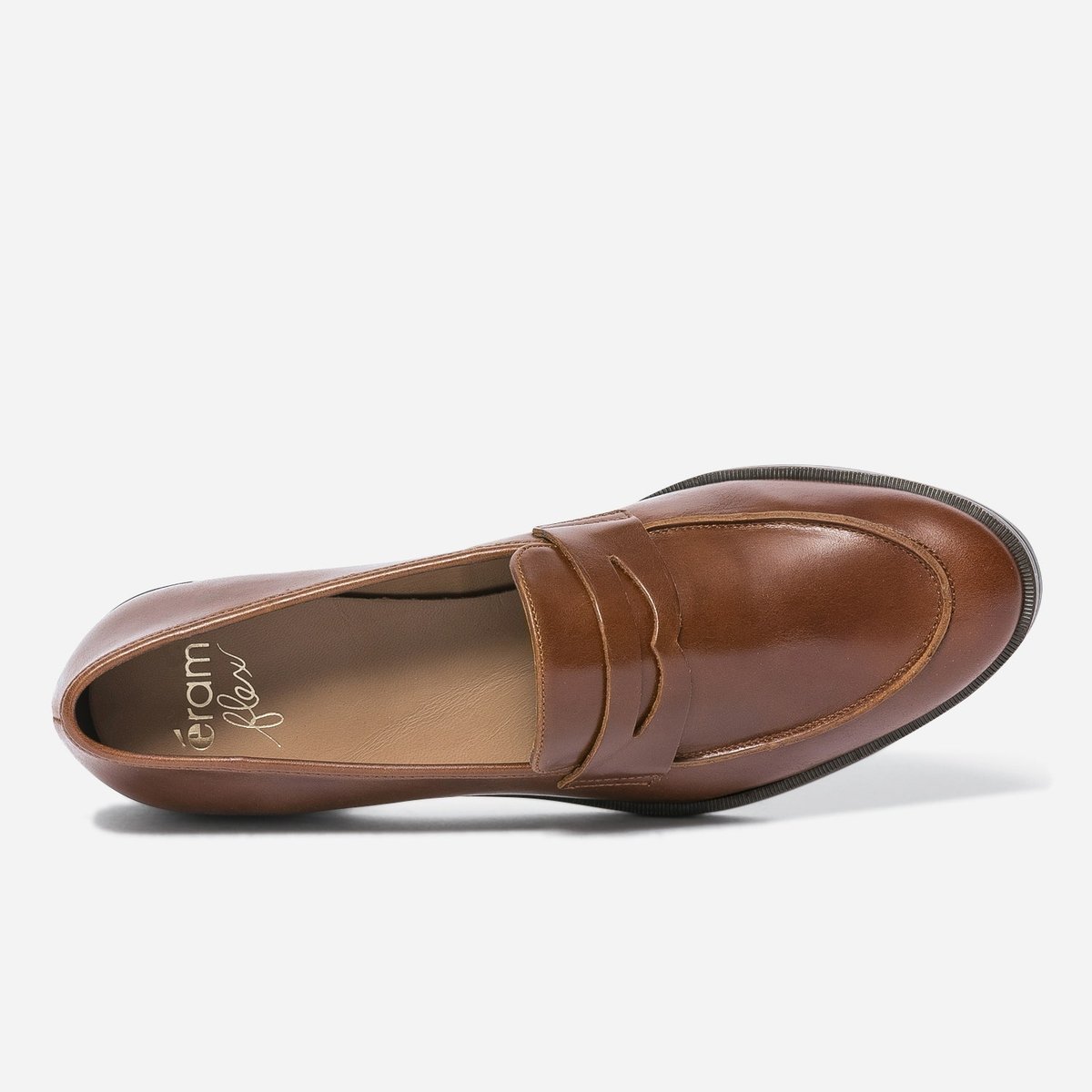Mocassin en cuir HABUGA cognac, ERAM