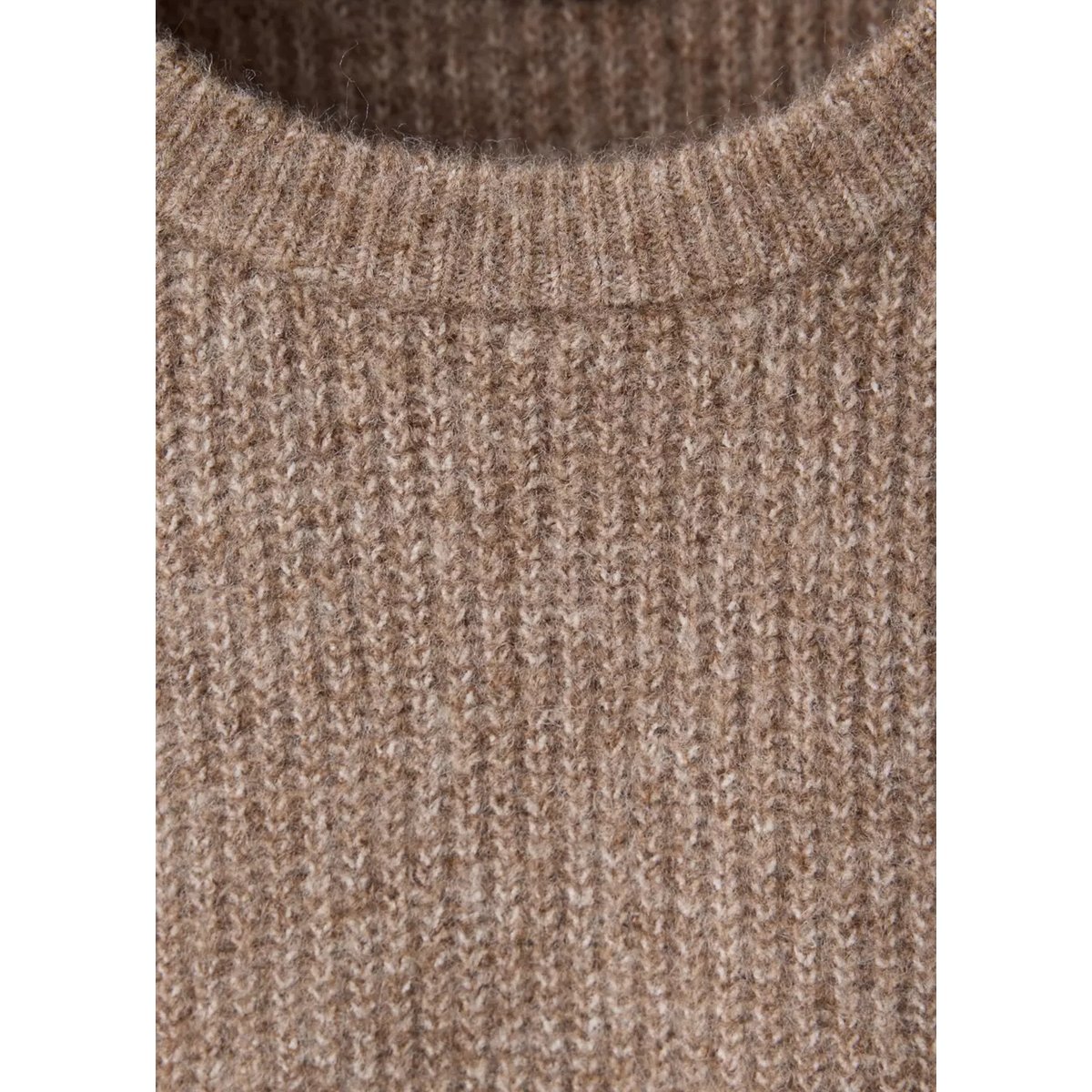 Pull-over maille volants marron moyen, MANGO KIDS