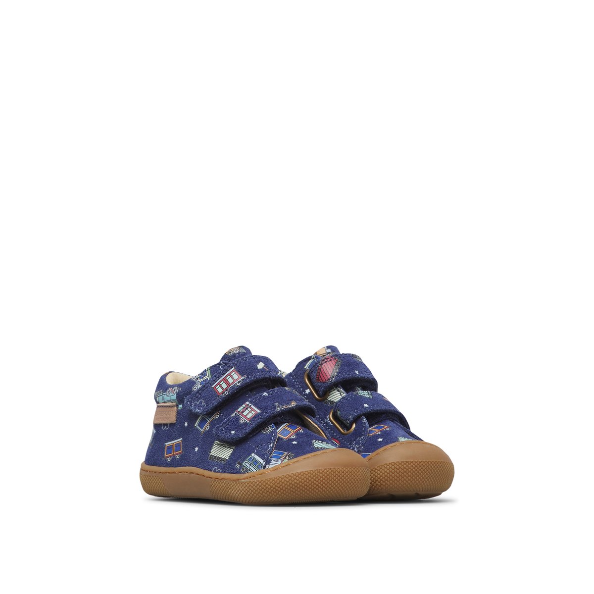 Chaussures premiers pas en suède BAREFOOT AMUR VL bleu-céleste, NATURINO