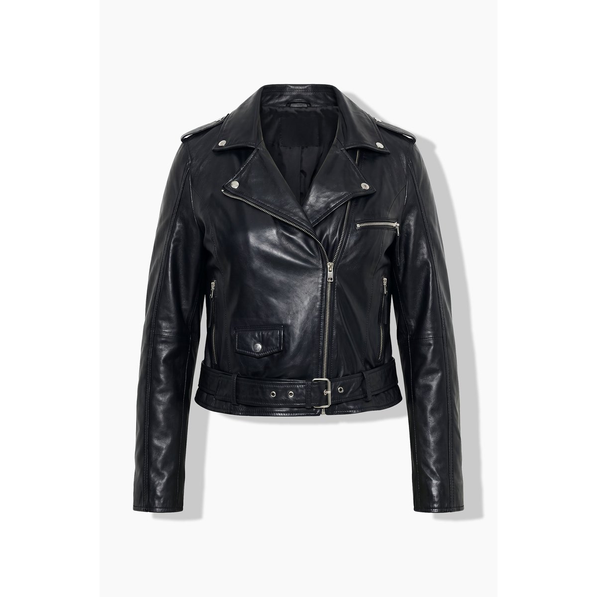Perfecto / veste de motard en cuir noir, ULLA POPKEN