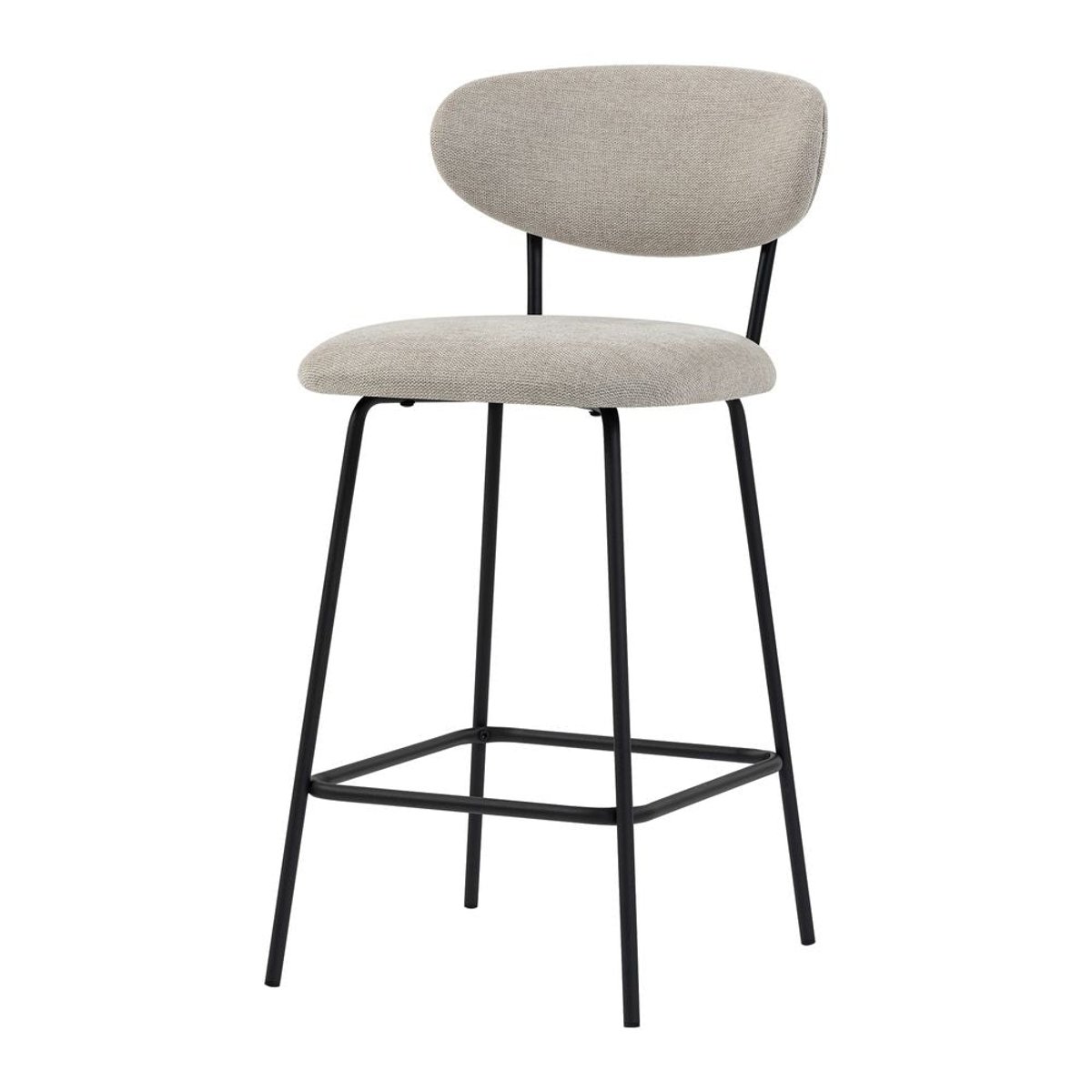 Chaise snack en tissu gris fonce beige, ZAGO