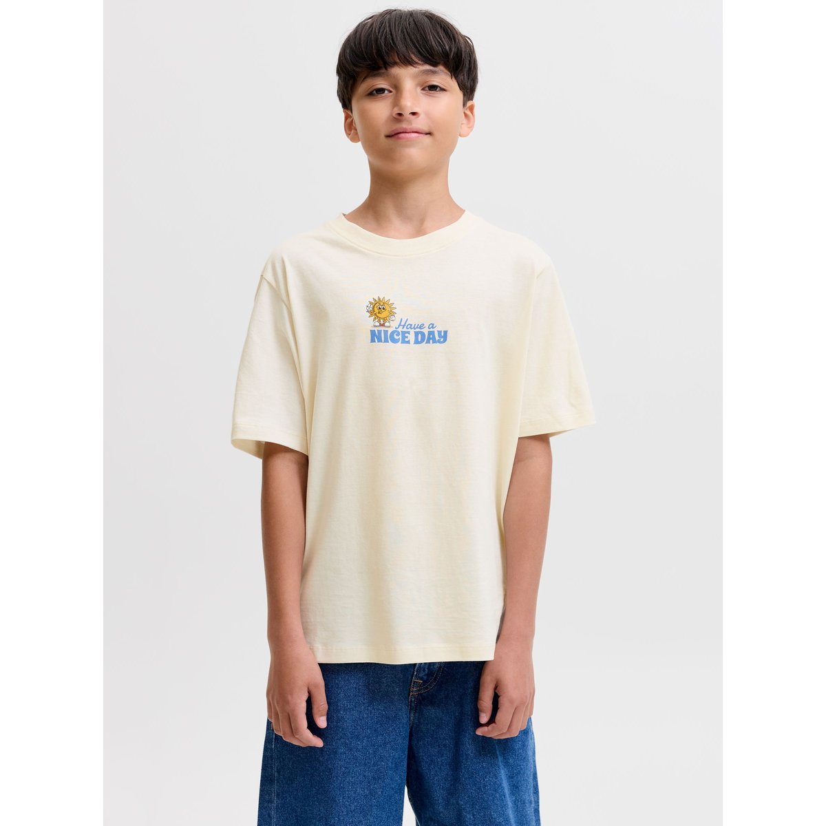 T-Shirt antique white, JACK & JONES JUNIOR