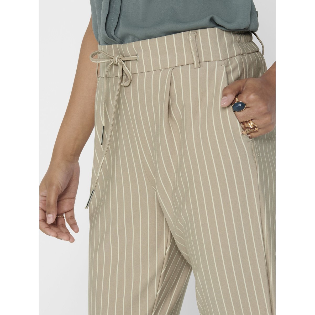 Pantalon À Jambe Large beige - humus 2, ONLY