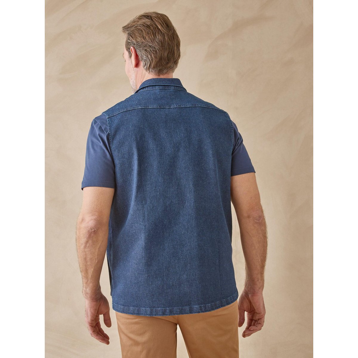 Veste sans manches en jean marine, DAXON