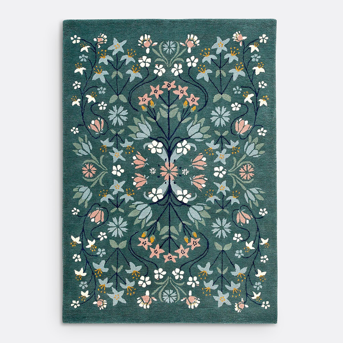 Tapis, motif floral, 100% laine, KEILA imprimé multicolore, LA REDOUTE INTERIEURS