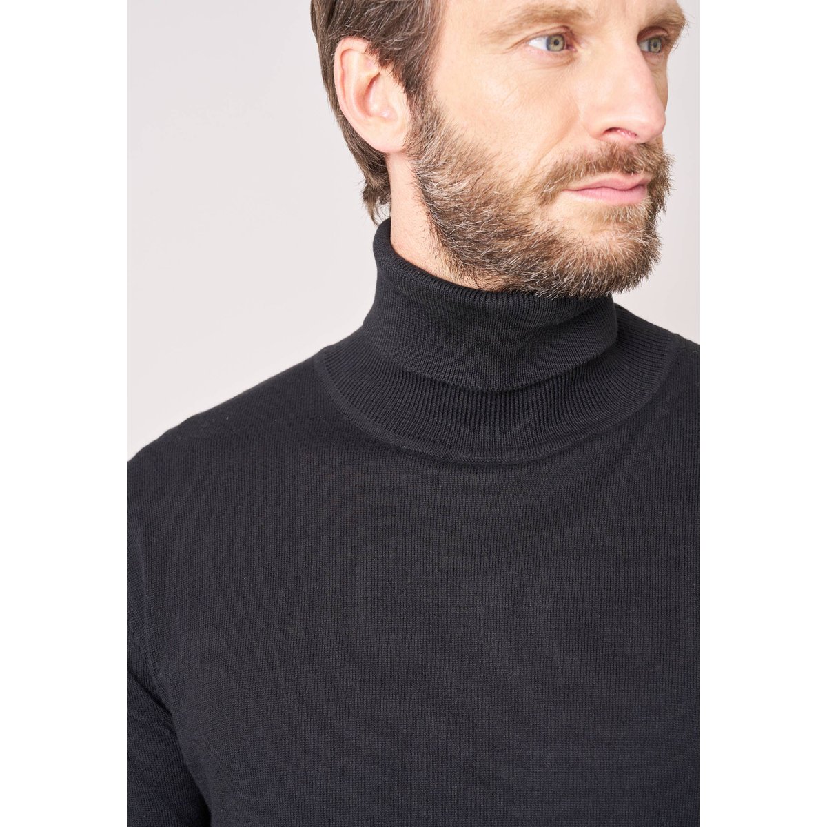 Pull homme col roulé ROLLUP black, DEELUXE