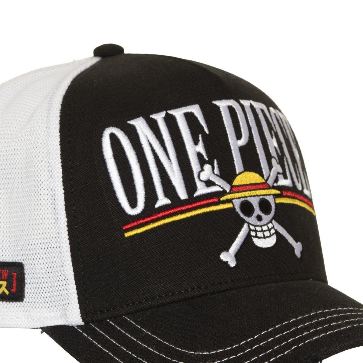 Casquette trucker One Piece noir/blanc/rouge/jaune, CAPSLAB