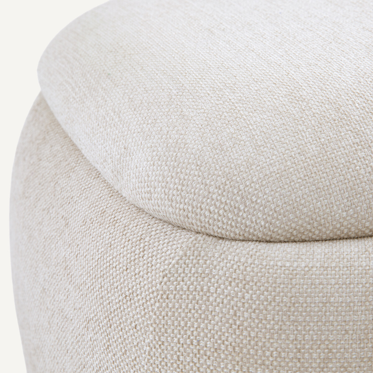 Banquette coffre bout de lit en tissu texturé, JERRY ficelle, AM.PM