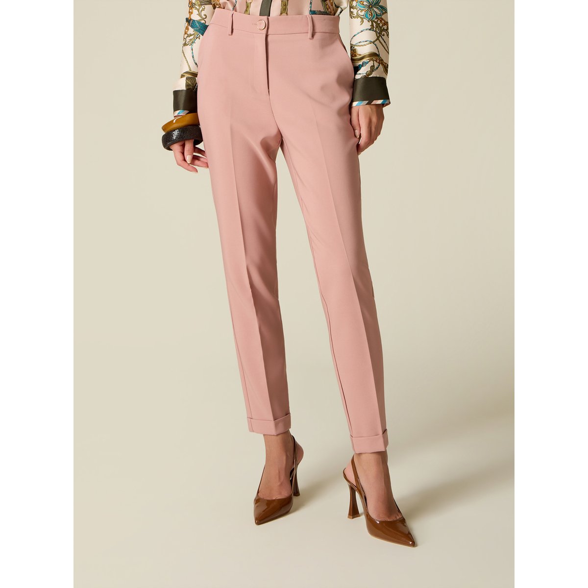 Pantalon chino rose, OLTRE