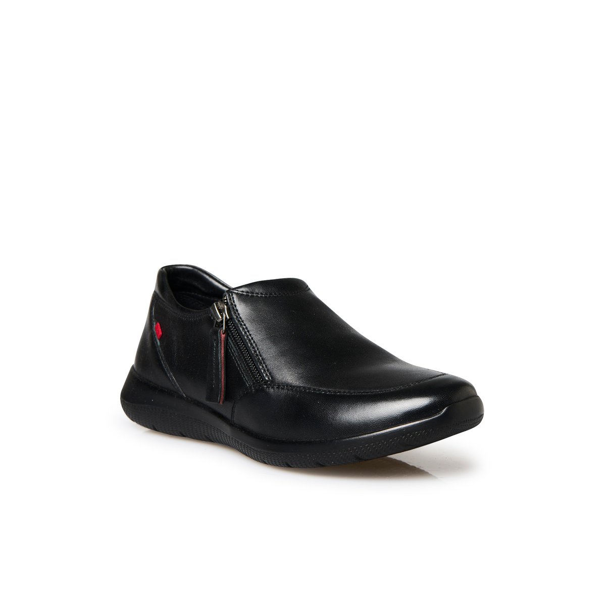 Derbies cuir zippés et élastiqués noir, PEDICONFORT