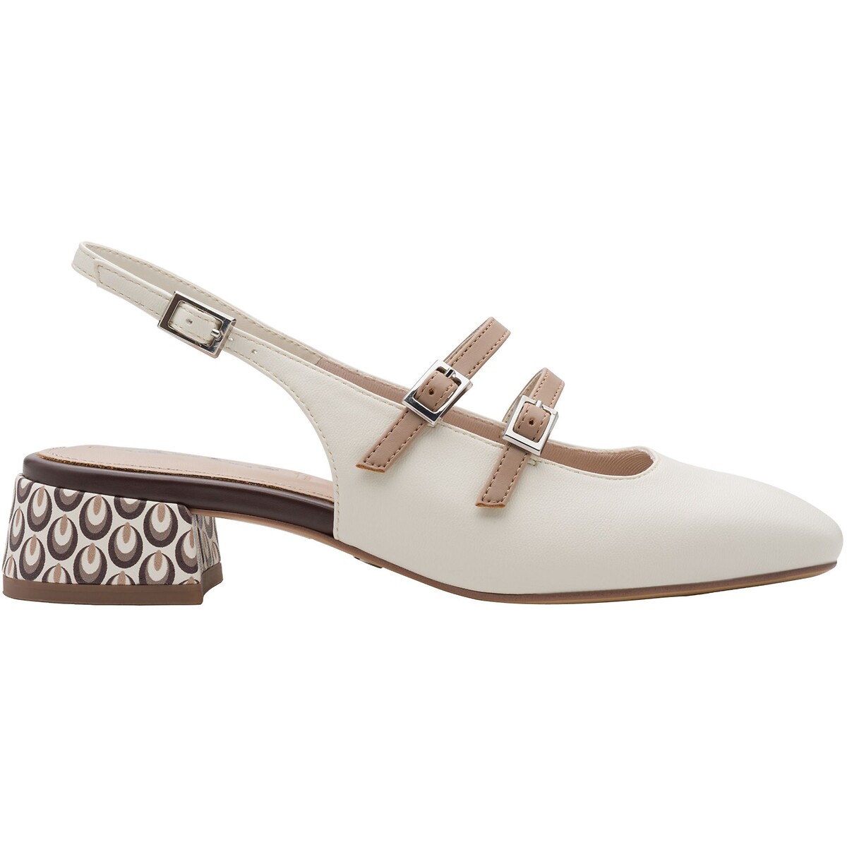 Ballerines slingback blanc, TAMARIS