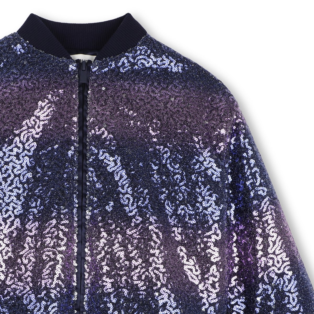 Blouson orné de sequins indigo blue, BILLIEBLUSH