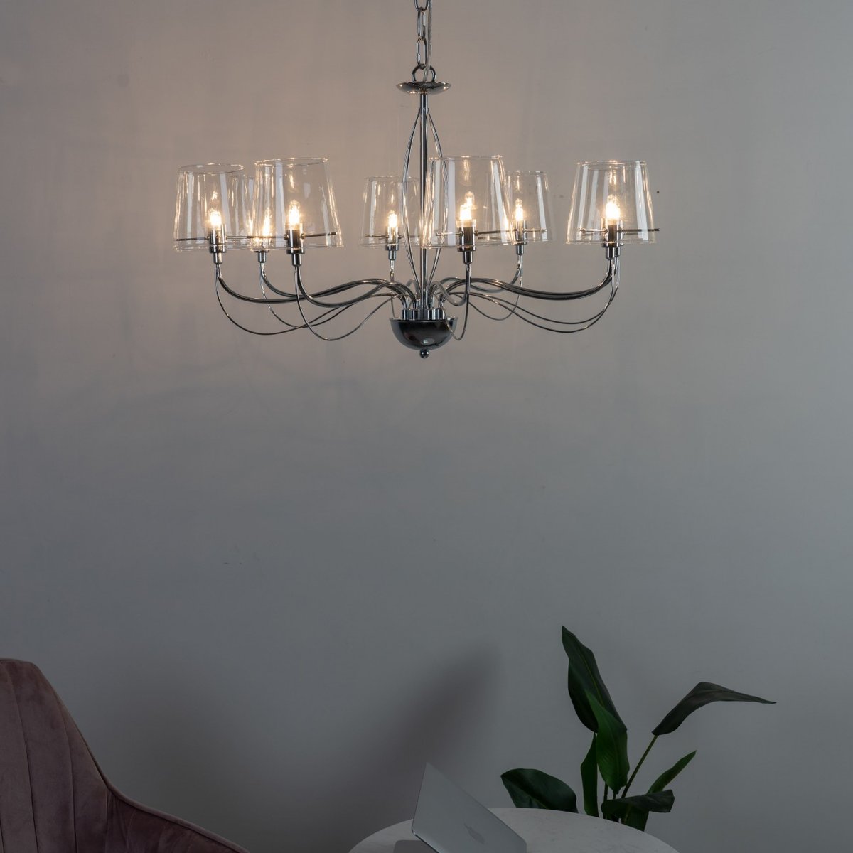 Lustre majestueux et minimaliste - MATANE transparent, KOSILUM
