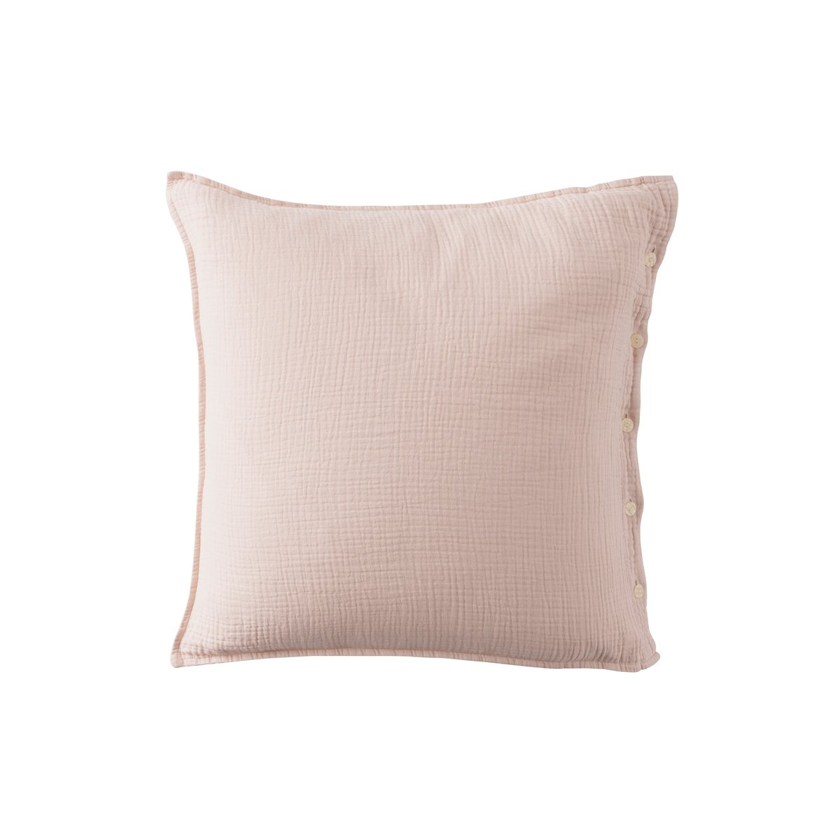 Taie d'oreiller carrée gaze de coton INFINI II imprimé, CARRE BLANC