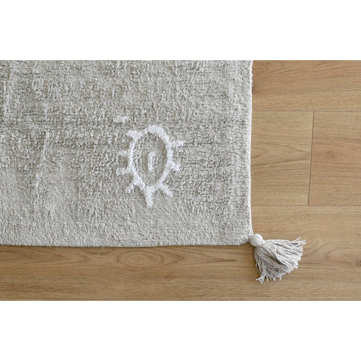 Tapis lavable en coton, ITZA gris, gris clair, HAPPY DECOR KIDS