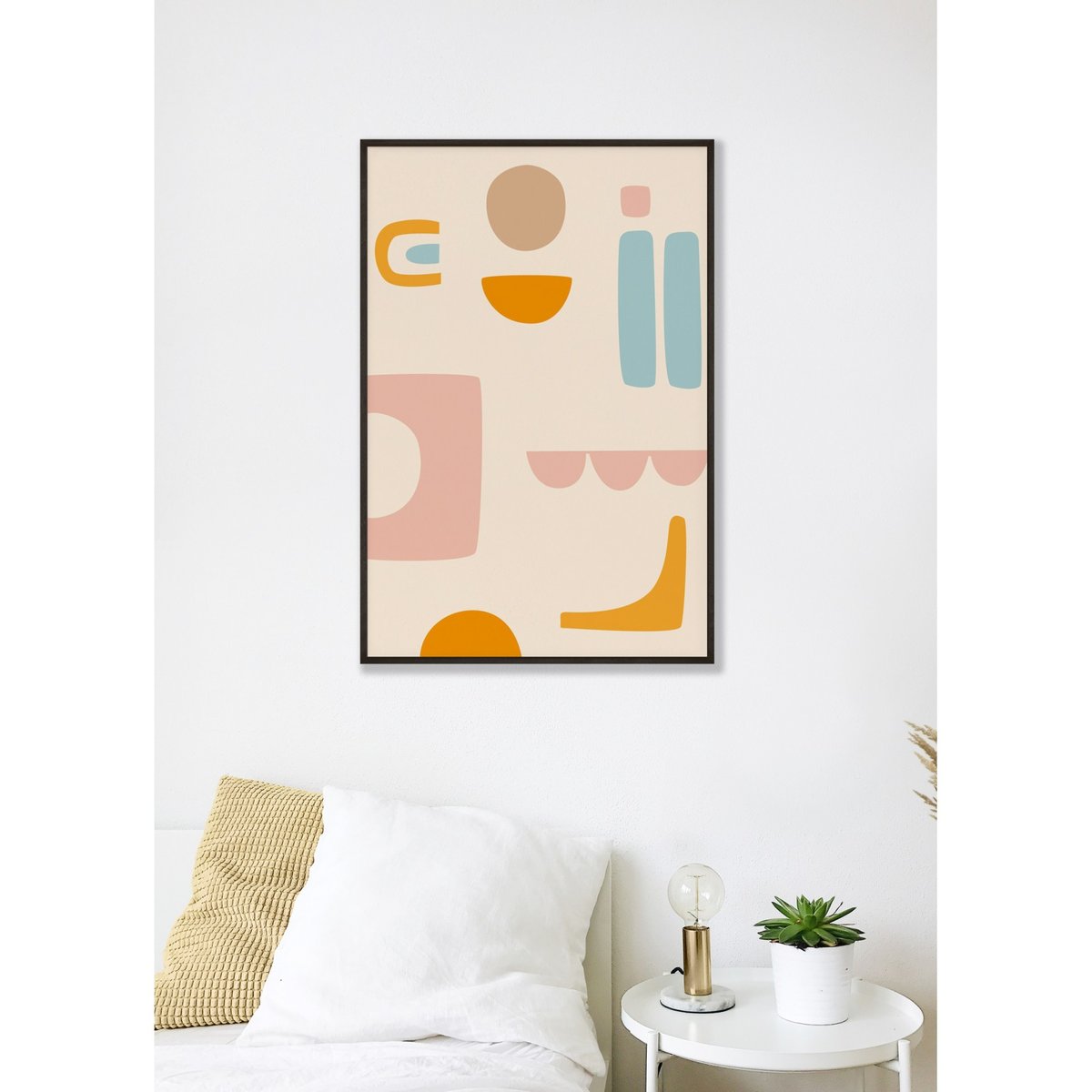 Affiche Abstract Figures 8 blanc, L'AFFICHERIE
