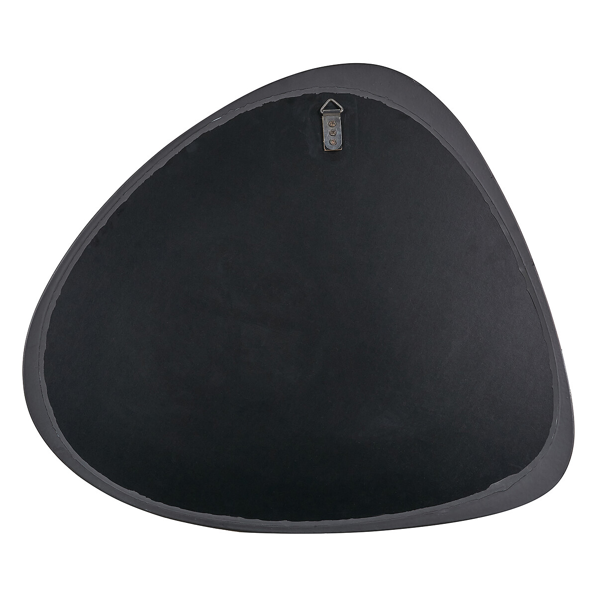 67x58cm Black Wood Veneer Curved Wall Mirror black, ÉDITÉ