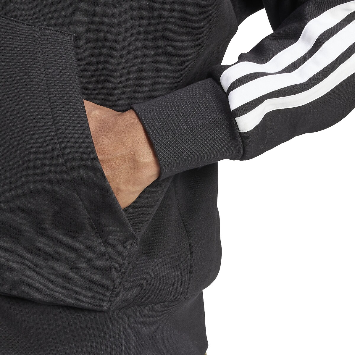 Sweat zippé à capuche Essentiel 3 bandes noir, ADIDAS SPORTSWEAR