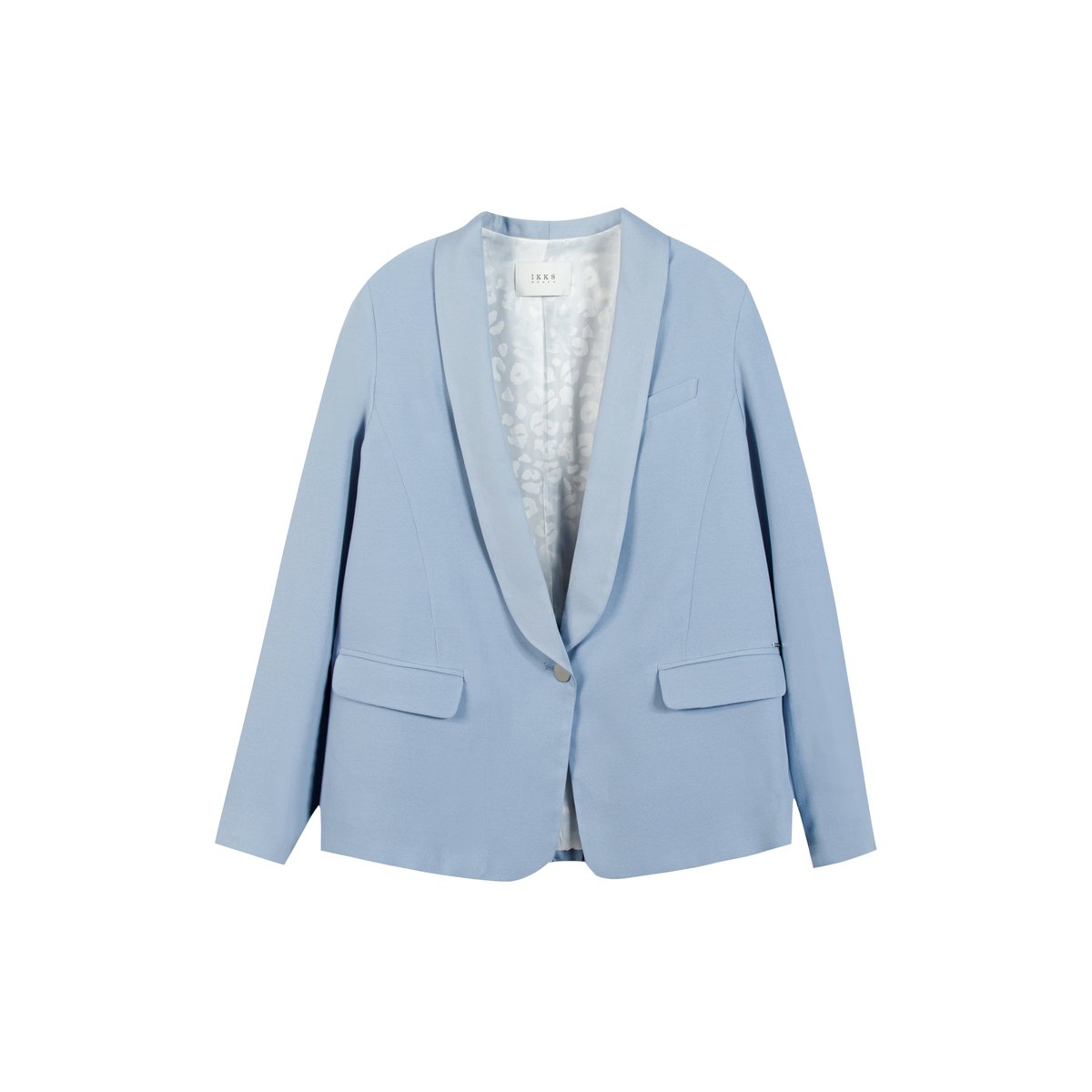 Veste de tailleur oversize fluide bleu, IKKS