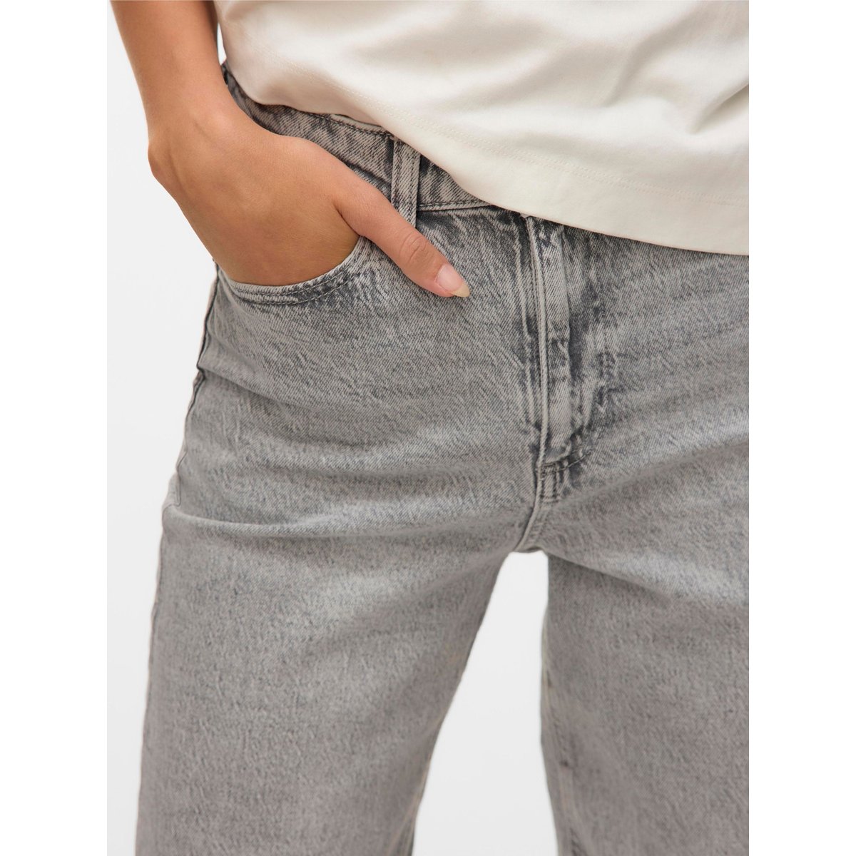 Jean mom taille haute gris, VERO MODA