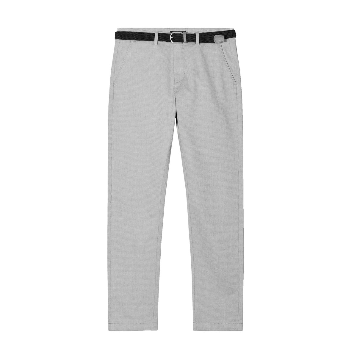Pantalon chino straight gris clair, BONOBO