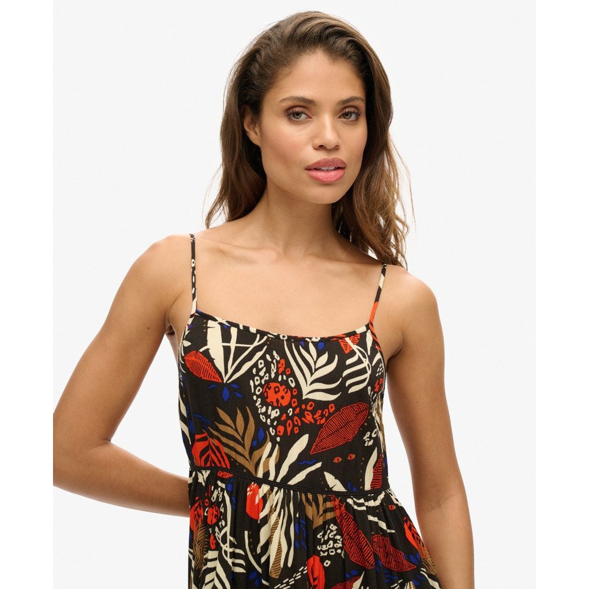 Robe courte caraco de plage imprimé « i see you », SUPERDRY