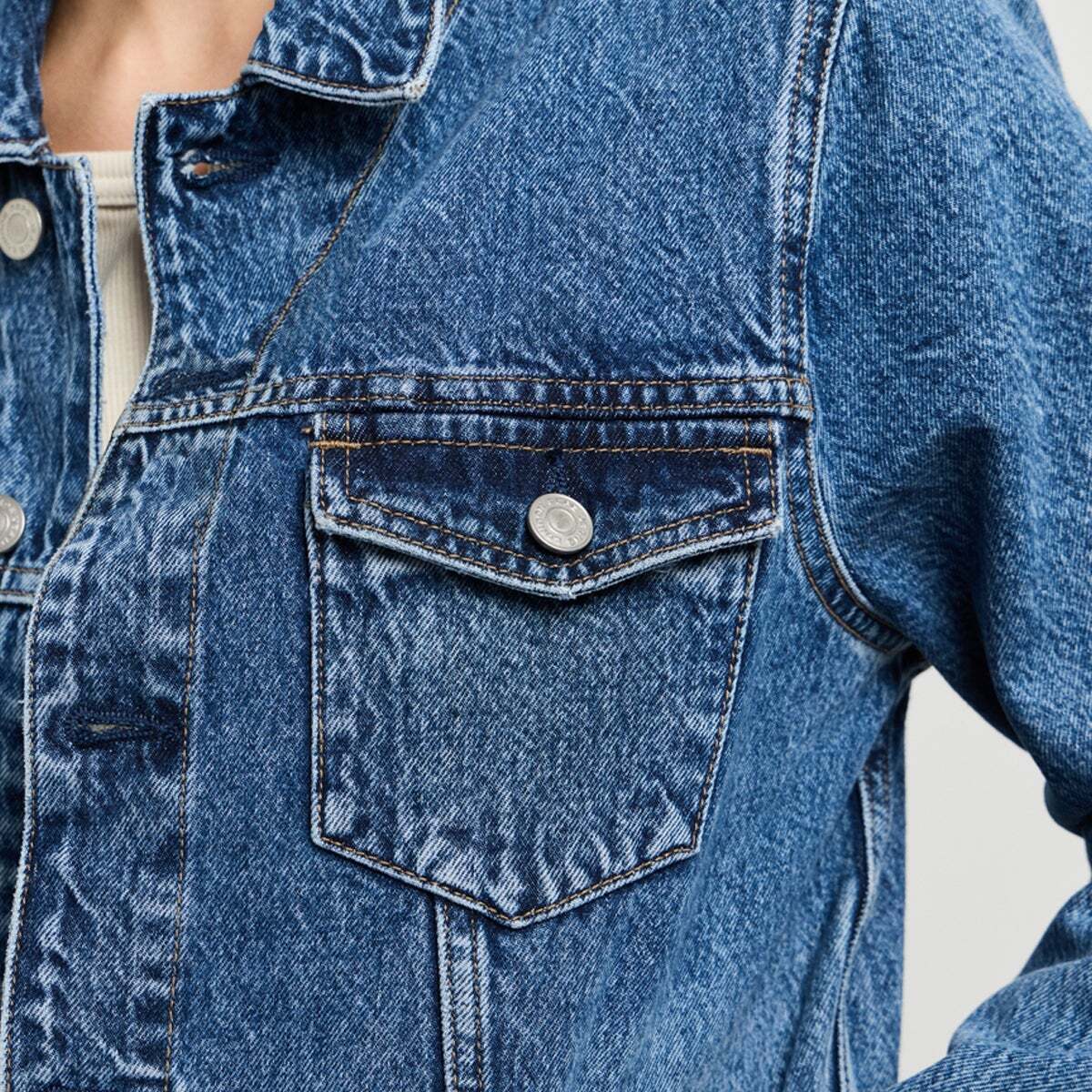 Veste Coupe Regular En Denim pierre moyenne, PEPE JEANS