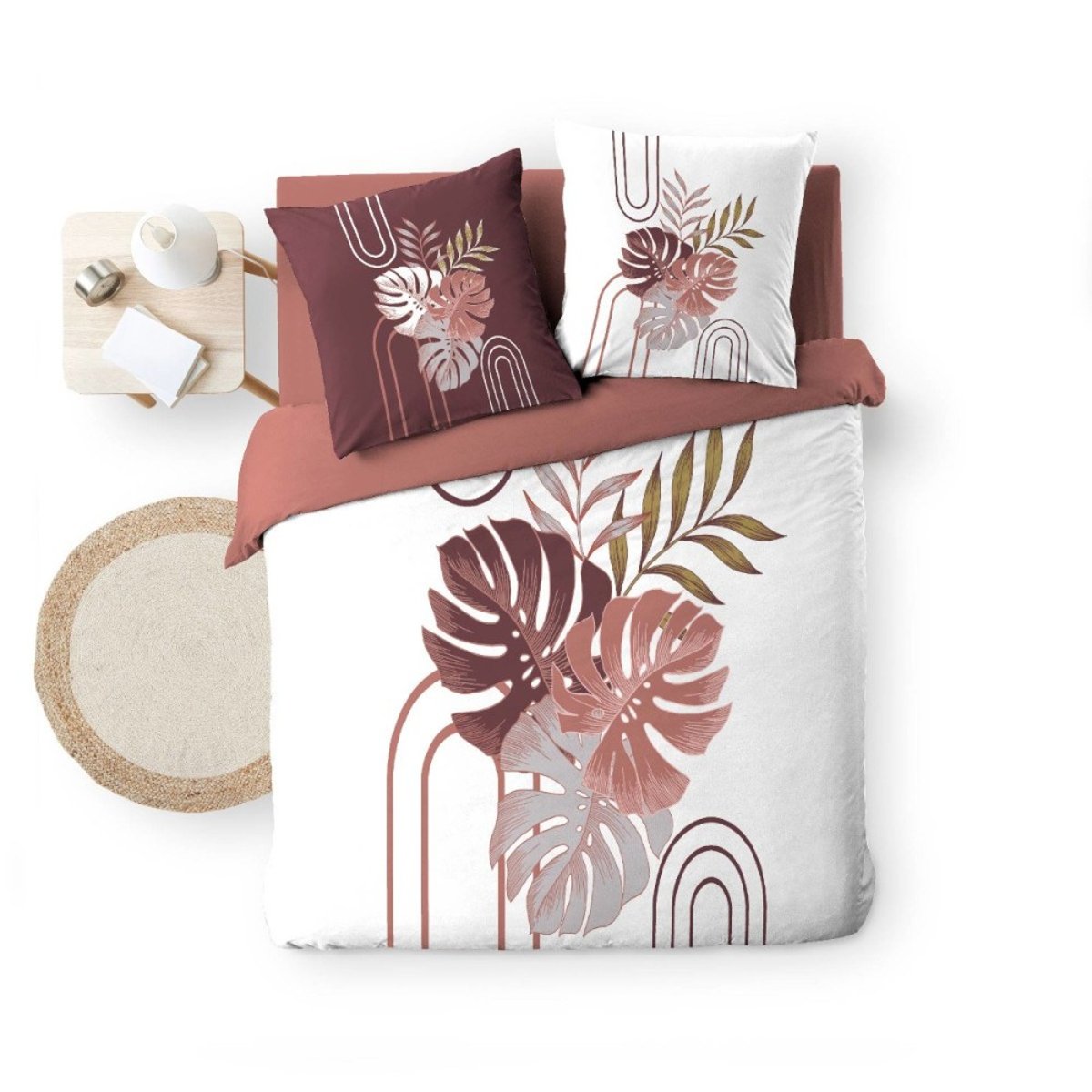 Housse de couette 240x220 + 2 taies ASTRIA 100% coton blanc, DECORATIE