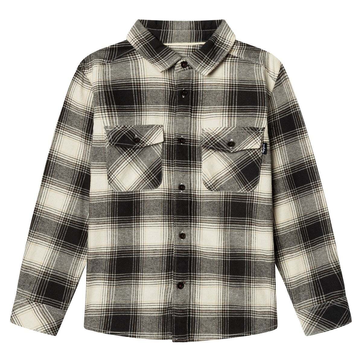 Surchemise À Carreaux Coupe Décontractée gris charbon, PEPE JEANS