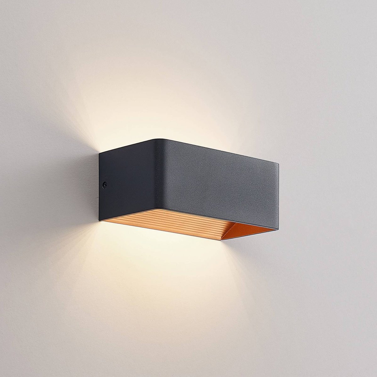 Applique en aluminium moderneLED, Karam noir, or, ARCCHIO