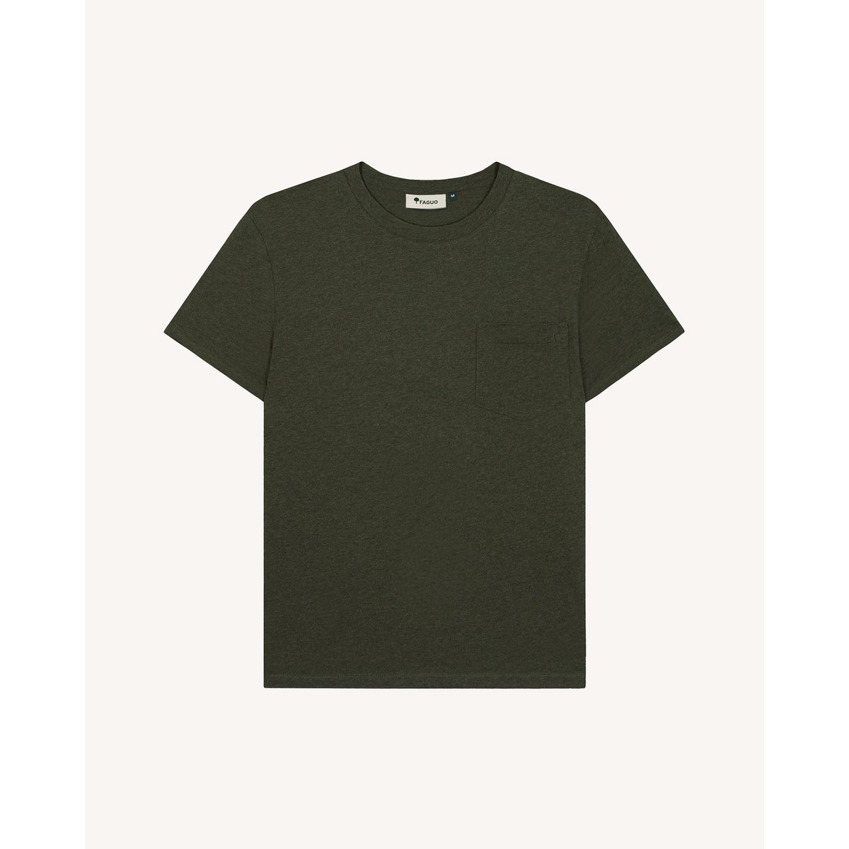 T-shirt en maille vert foncé, FAGUO