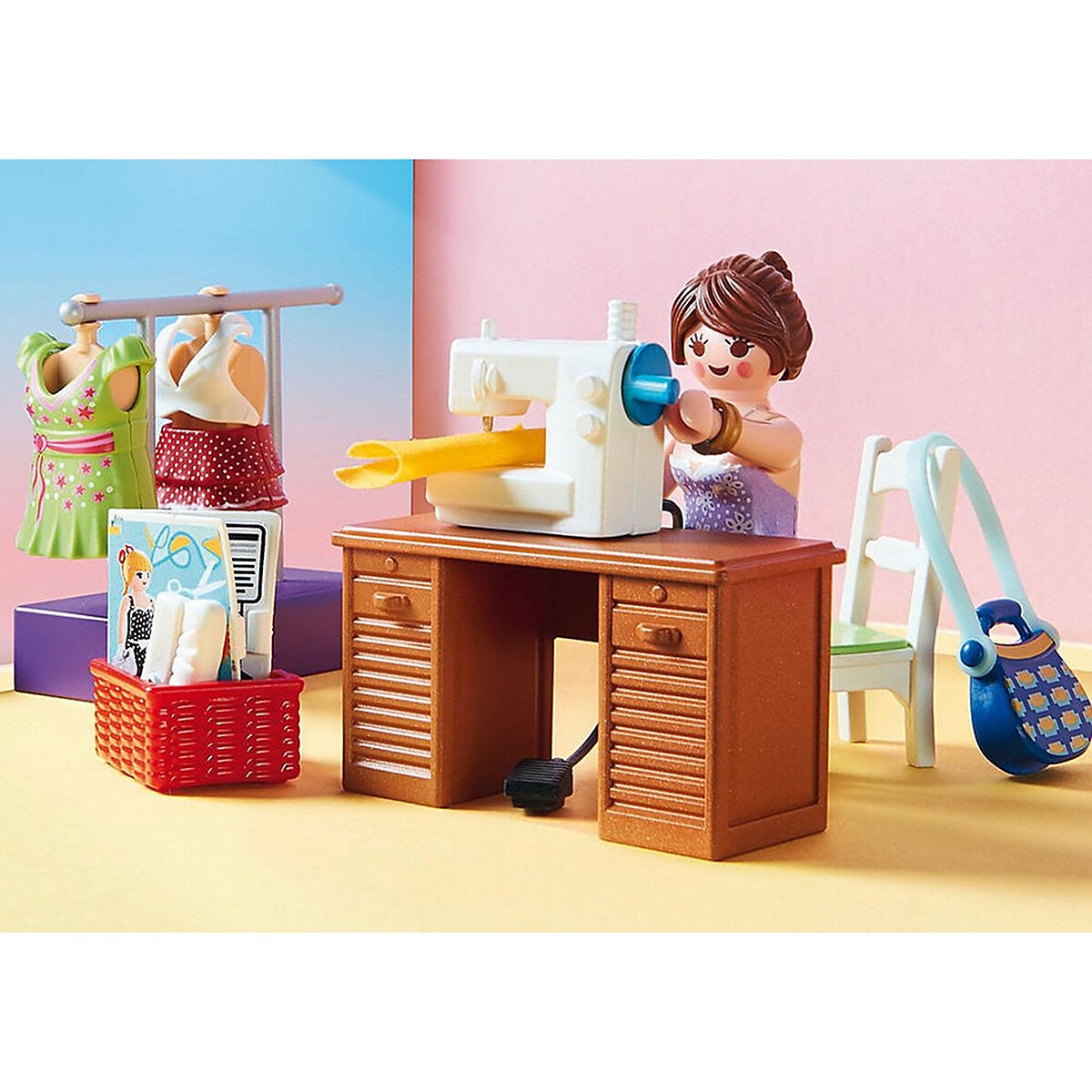 Chambre avec espace couture 70208 multicolore, PLAYMOBIL