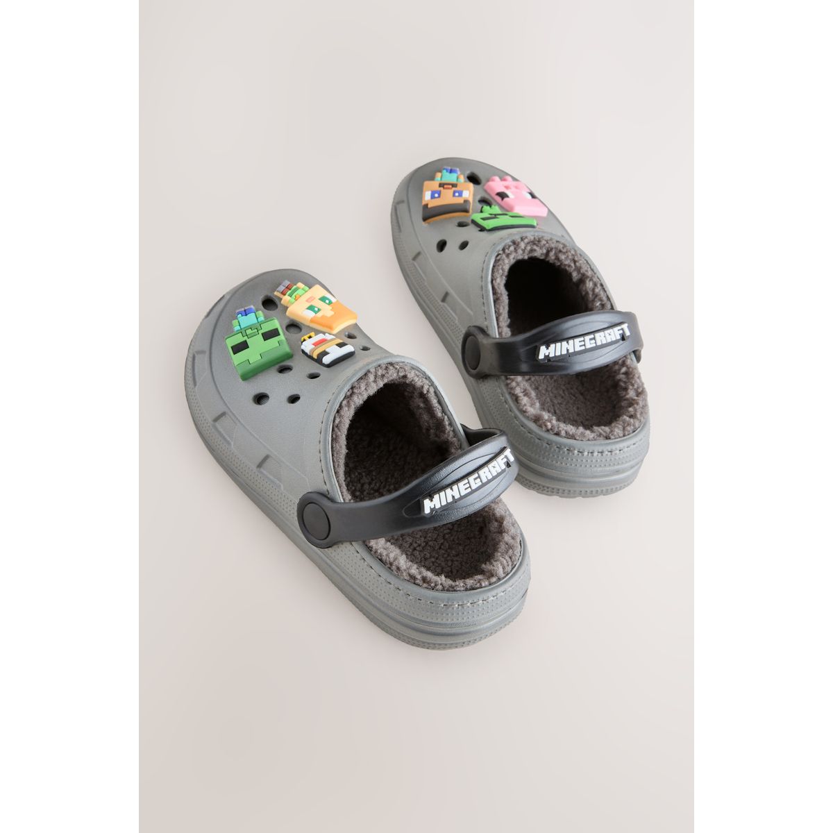 Sabots doublés minecraft gris, NEXT