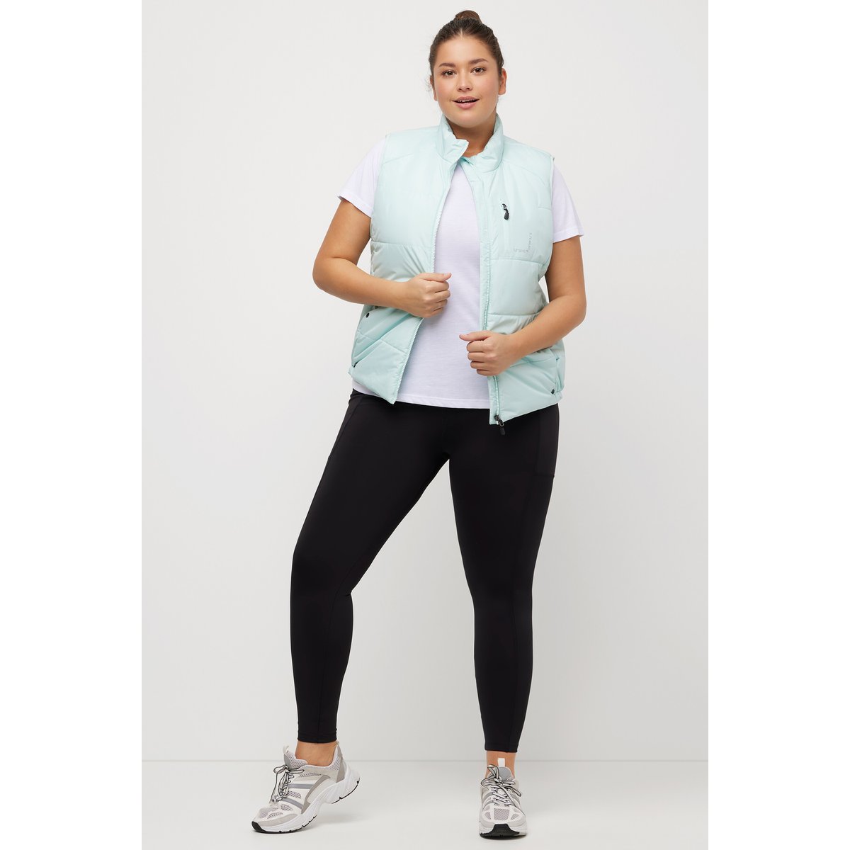 Doudoune matelassée HYPAR, col montant bleu glace, ULLA POPKEN