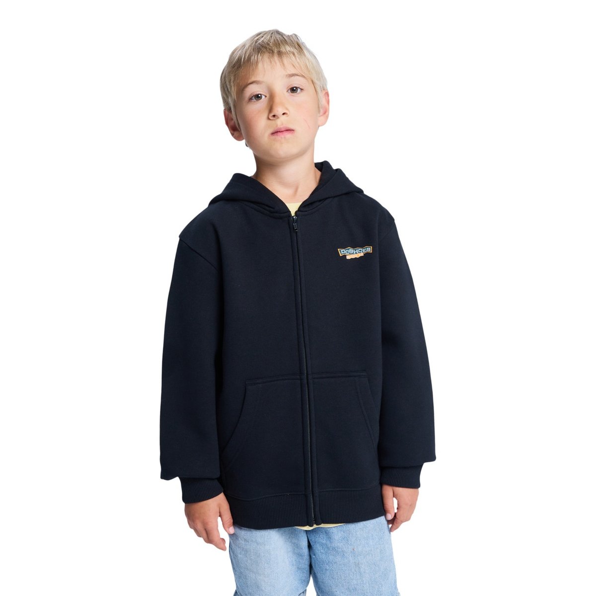 Sweat à capuche zippé PLANETARIUM. noir black, DC SHOES