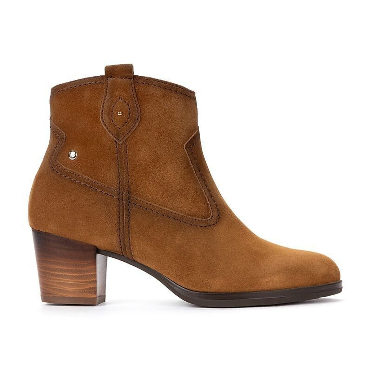 Stiefeletten aus Wildleder, mit Absatz, ZAMORA cognac, PIKOLINOS