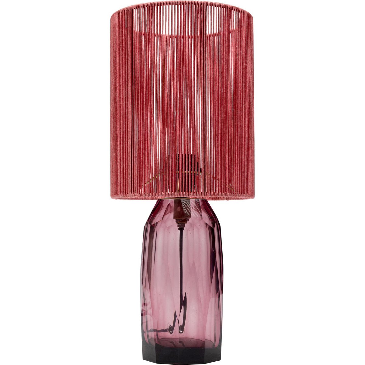 Lampe en verre et viscose, VECCIO rose, KARE DESIGN