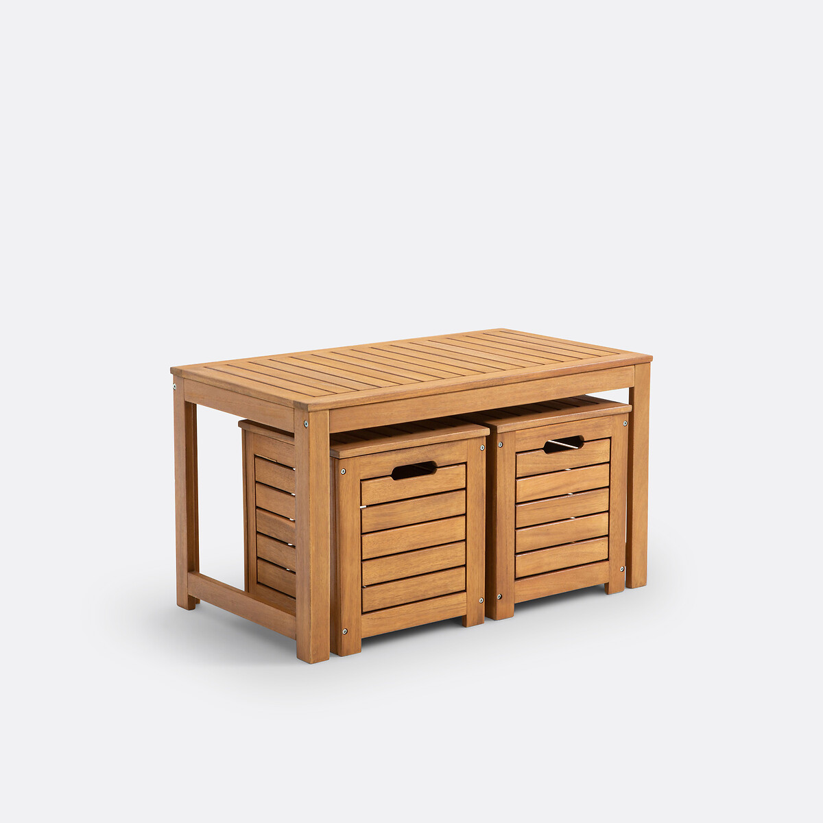 Banc et coffres de jardin en acacia, Garden acacia, LA REDOUTE INTERIEURS