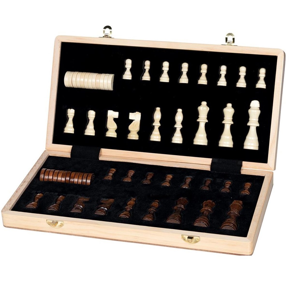 Jeu de dames et échecs magnétique marron, GOKI