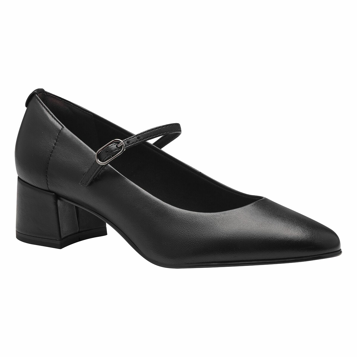 Leather Heeled Mary Janes black, TAMARIS