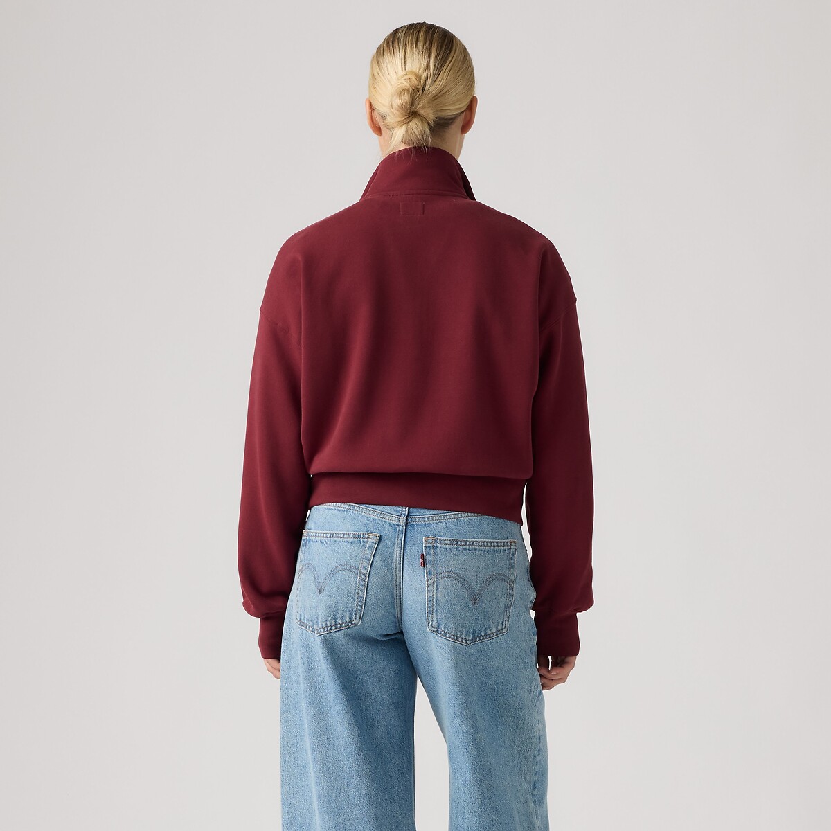 Sweatshirt mit Reissverschluss am Kragen bordeaux , LEVI'S