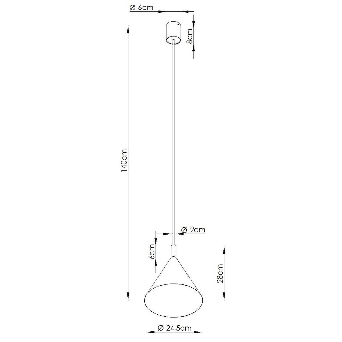 Suspension Acier Noir E27 1 NOX noir, EDEN