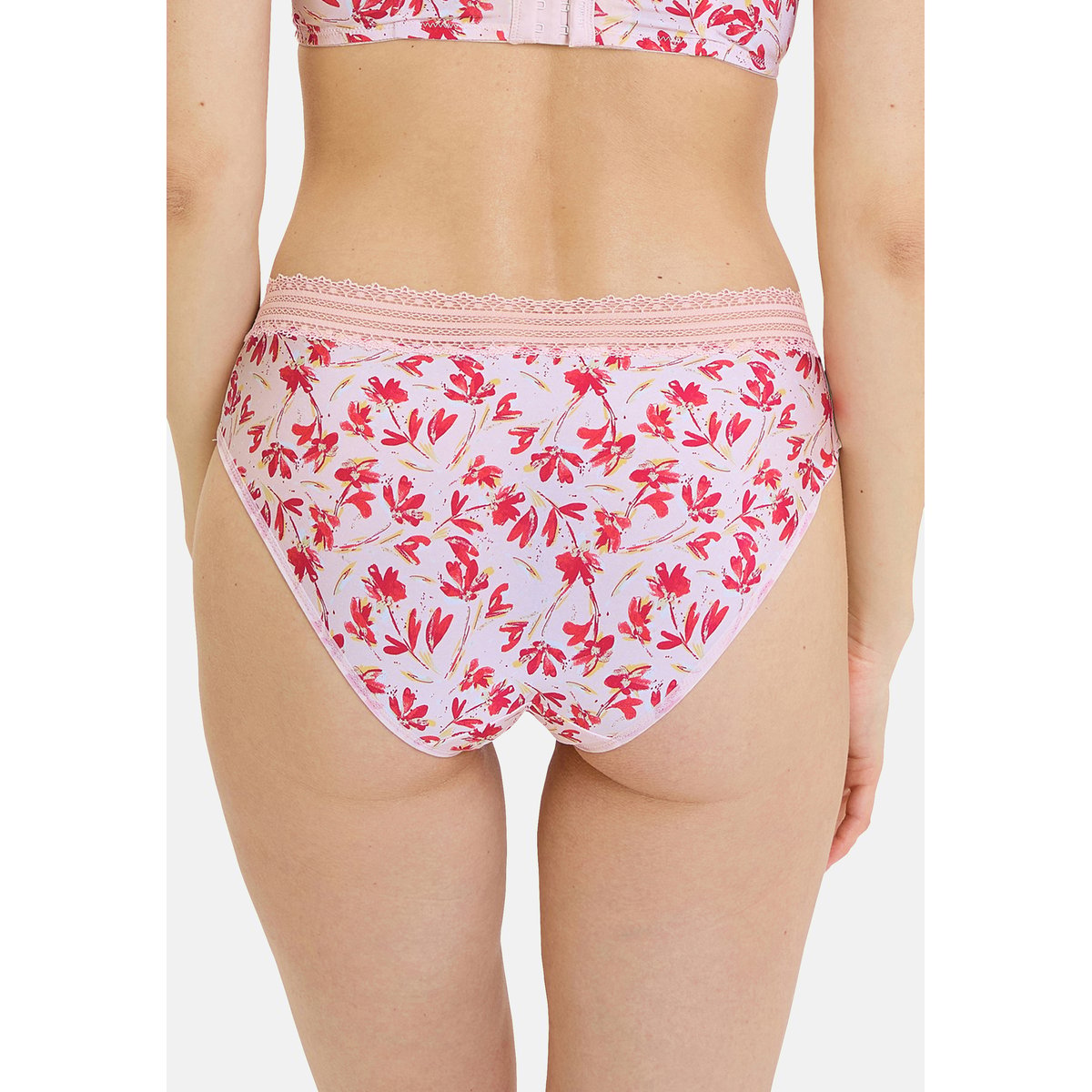 Slip AGATHE FANTAISIE fleurs mauves, SANS COMPLEXE